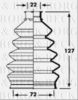 BORG & BECK bcb2351 -  Пыльник, приводной вал